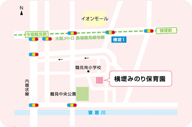 横堤みのり保育園 地図